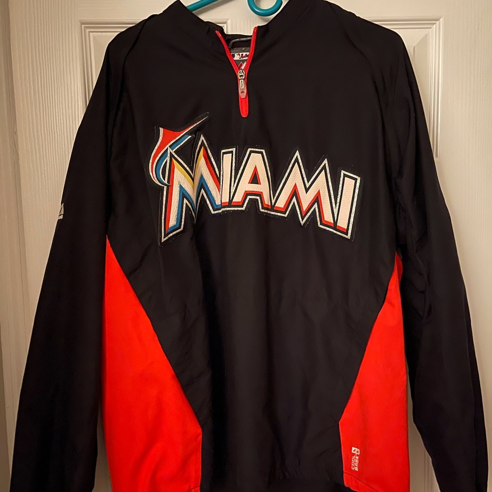 Large Miami Marlins Windbreaker Pullover